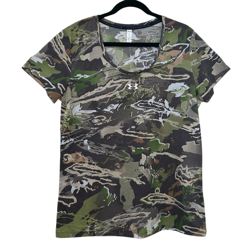 Under Armour UA Threadborne Women XL Forest Camo Early Season Hunting Shirt